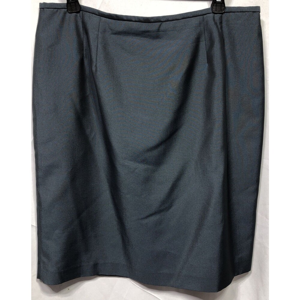 HAUT DE GAMME EN AVANCE Straight Skirt 16 Gray Silky Knee Length Lined Formal